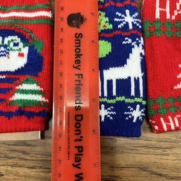 4 UNCLE BOB’S Ugly Beer Sweater Sleeve Cousy Koozie Christmas Sweater Card Game - Picture 6 of 6